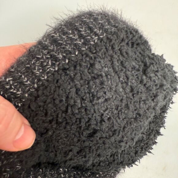 The North Face Heather Gray Wool Blend Beanie with Brown Logo and Fleece Lined- - Picture 8 of 16